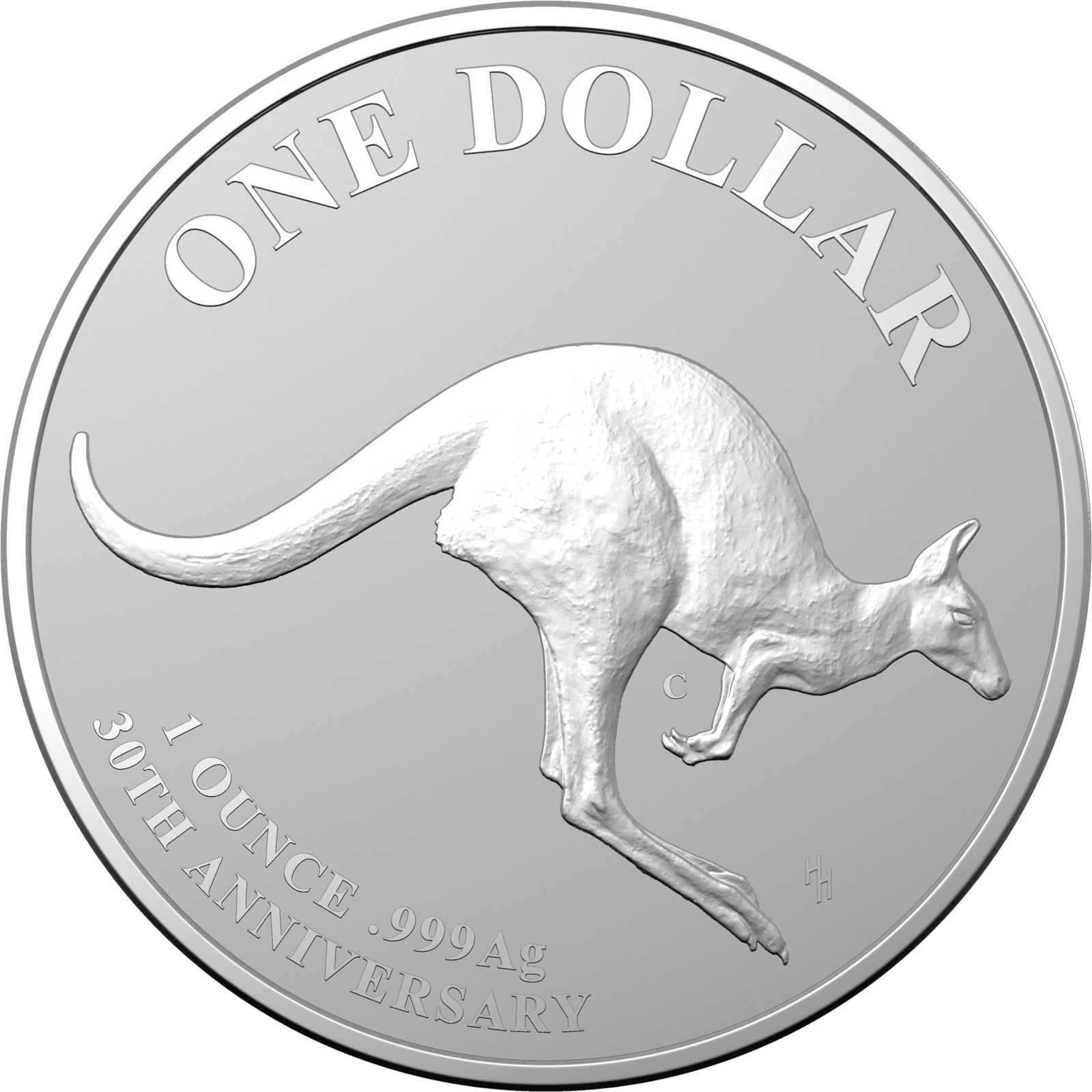 2023 $1 Mob Of Thirty - 30th Anniversary of the Kangaroo Series 1oz Fine Silver ‘C’ Mintmark Frosted UNC