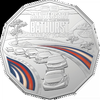 2023 50c 60th Anniversary of the Bathurst Great Race Coloured Uncirculated Coin 