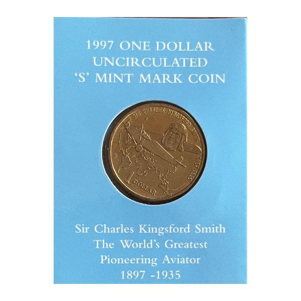 1997 $1 'S' Mintmark Sir Charles Kingsford Smith Uncirculated
