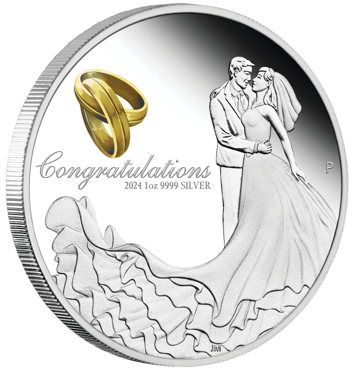 2024 Wedding  1oz Silver Proof Coin