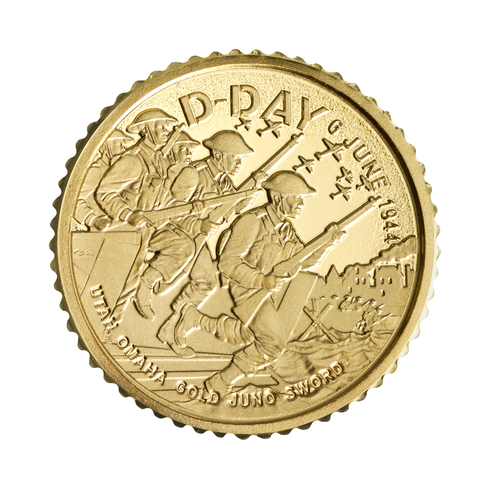 2024  D-Day UK 1/40oz Gold Proof Coin