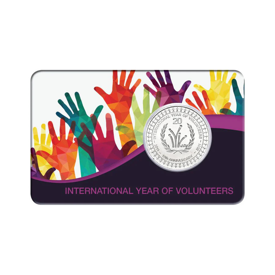 2011 20c International Year of Volunteers Cu-Ni Coin Pack Style 2