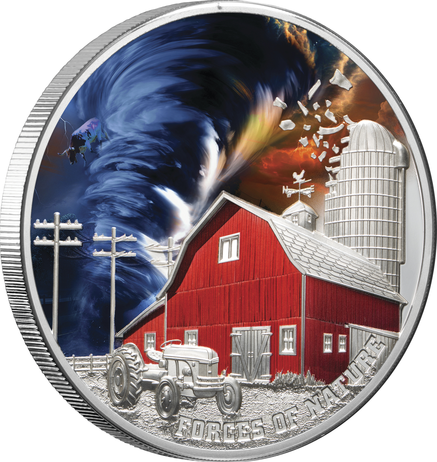 2024 $5 Forces Of Nature - Tornado Ultra-high Relief 2oz Silver Coin