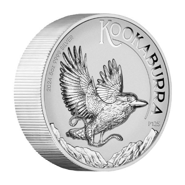 2024 $8 Australian Kookaburra 5oz Silver Proof High Relief Incused Coin