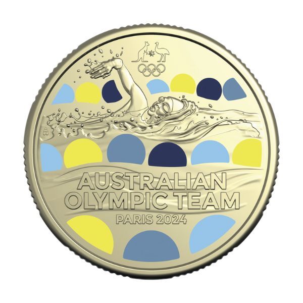  2024 $1 Australian Olympic Team Coloured Uncirculated Coin