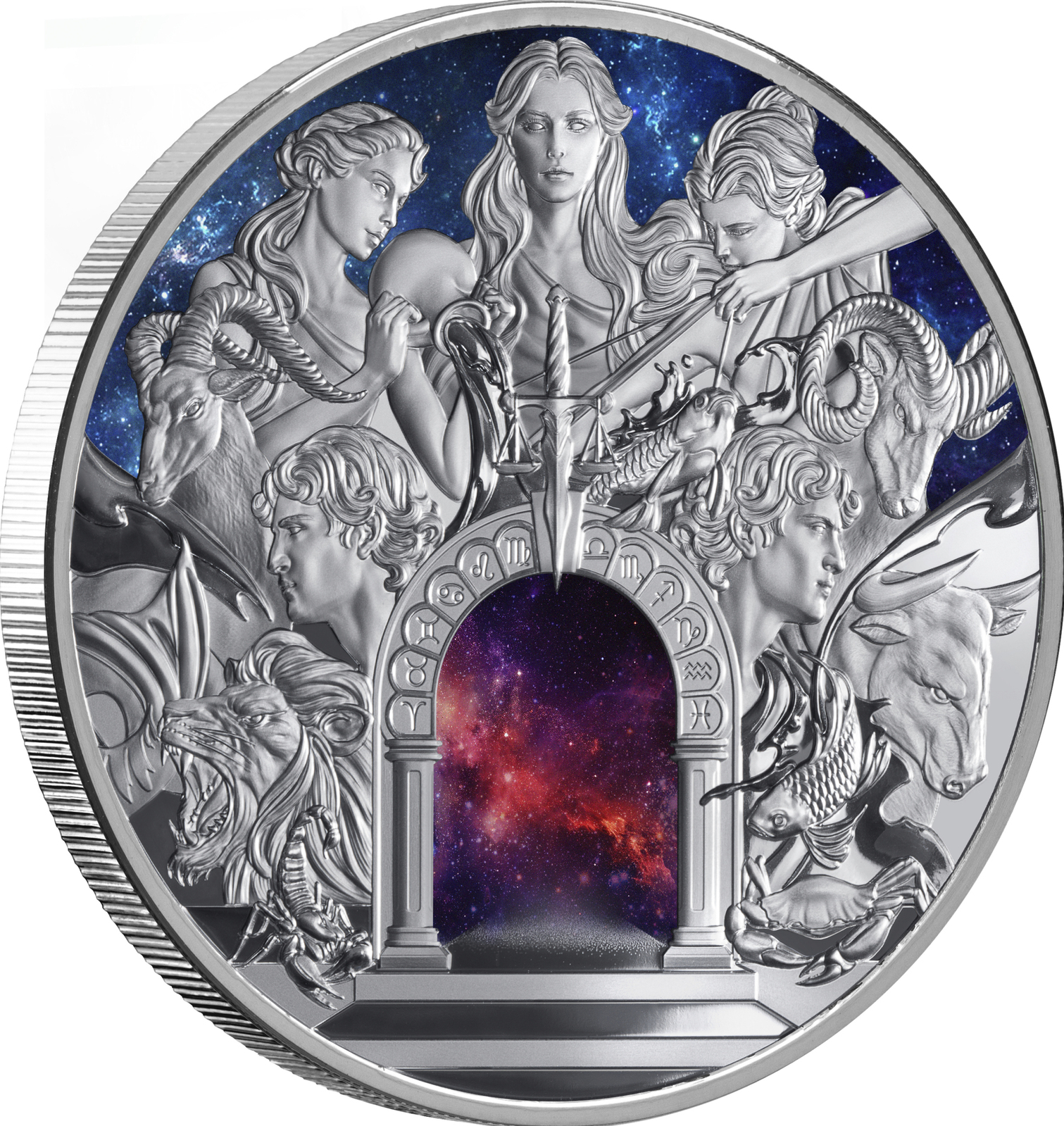 2024 $10 Signs Of Zodiac 5oz Silver Proof Coloured Coin