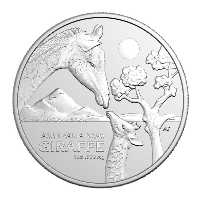 2024 $1 Australia Zoo Series - Giraffe 1oz Fine Silver Investment Coin