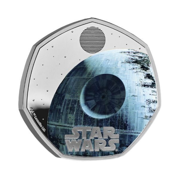 2024 50p Star Wars Death Star UK Silver Proof Colour Coin