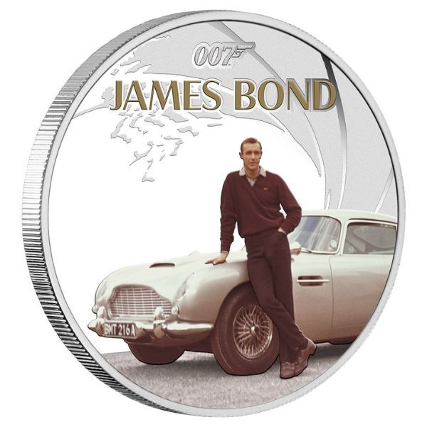 2024 $1 James Bond Sean Connery 1oz Silver Proof Coloured Coin