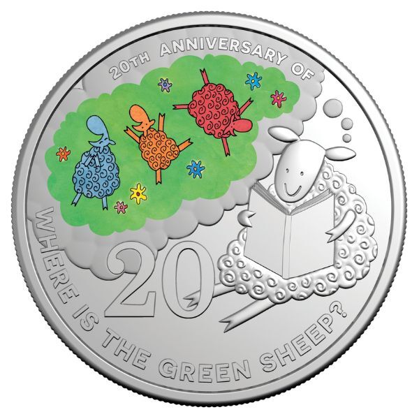 2024 20c 20th Anniversary of Where is the Green Sheep? Coloured Uncirculated Coin - Special Edition Book