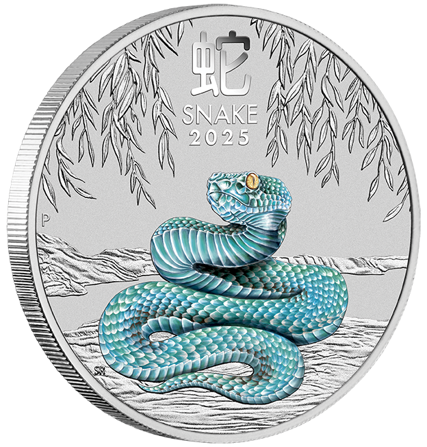 2024 ANDA Sydney Money Expo 2025 Year of the Snake 1/4 Oz Silver Coloured Coin Card 