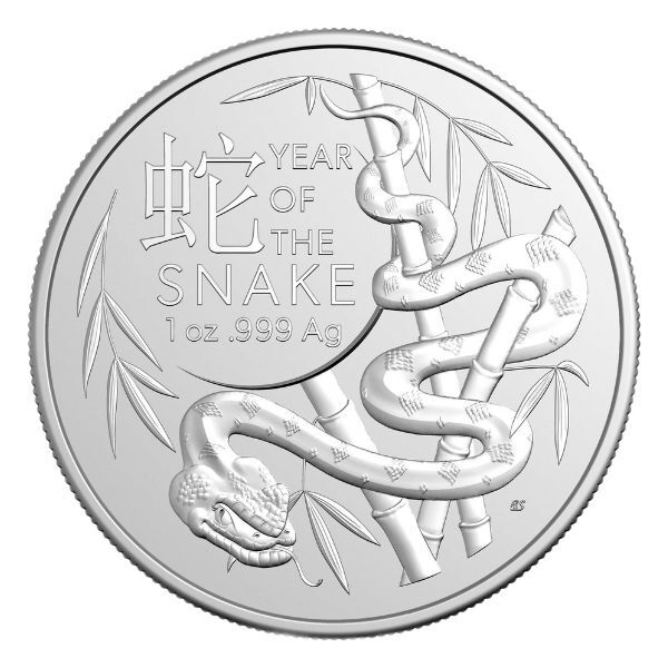 2025 $1 Lunar Series - Year of the Snake 1 Oz Fine Silver Bullion Coin