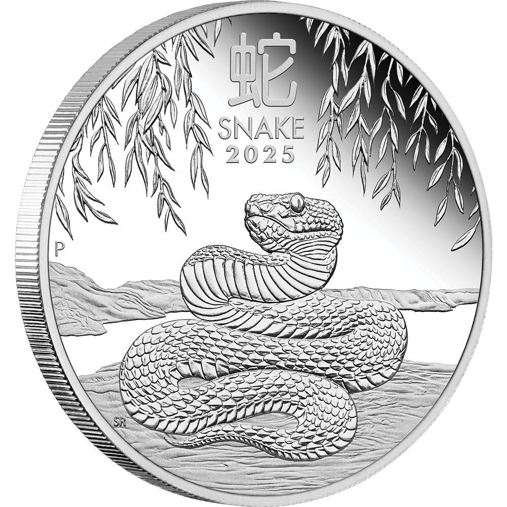 2025 Australian Lunar Series III Year of the Snake 1/2 Oz Silver Proof Coin