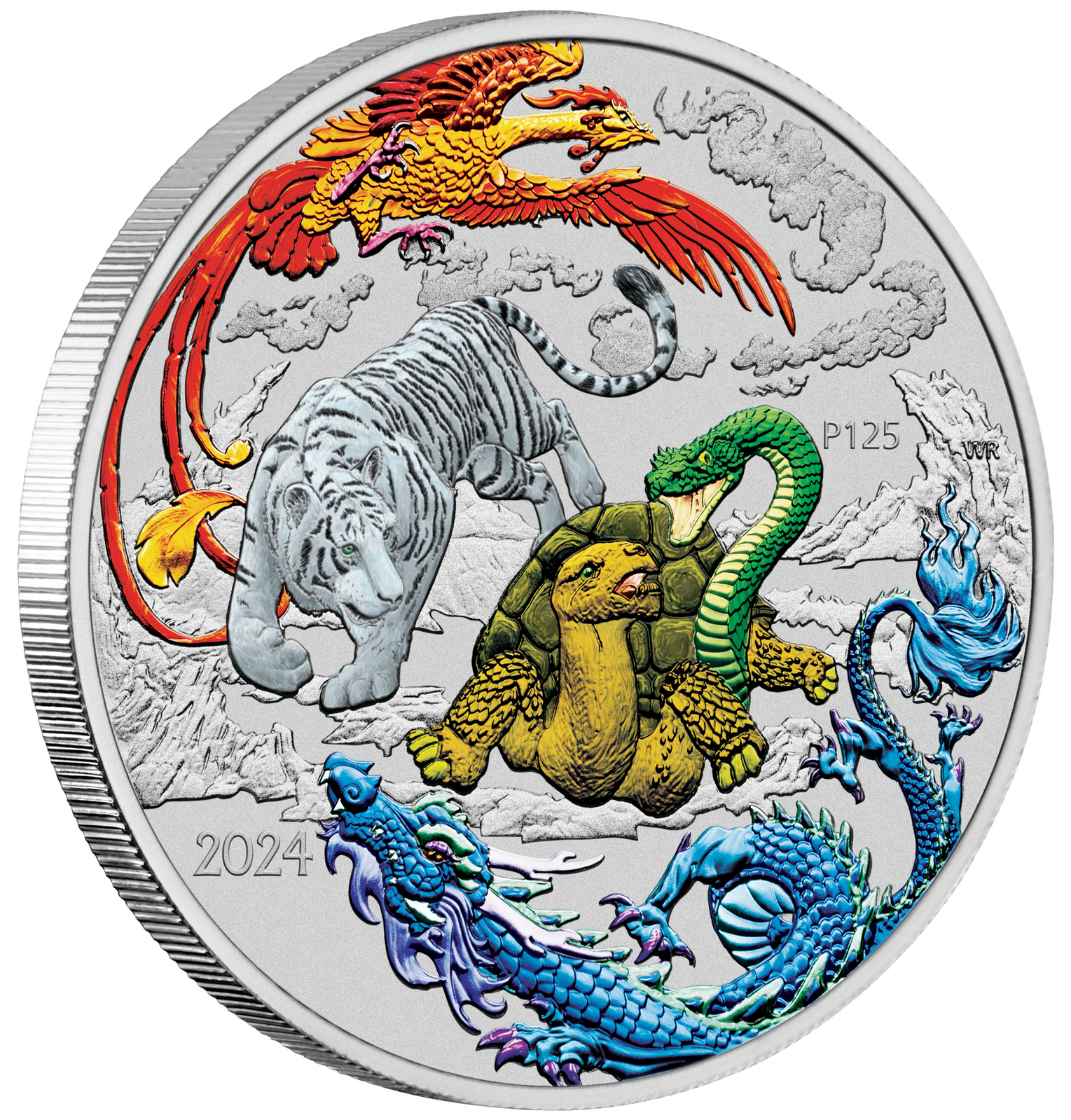 2024 Chinese Myths and Legends - Four Guardians 'Hong' 1 Oz Silver Coloured Coin in Card