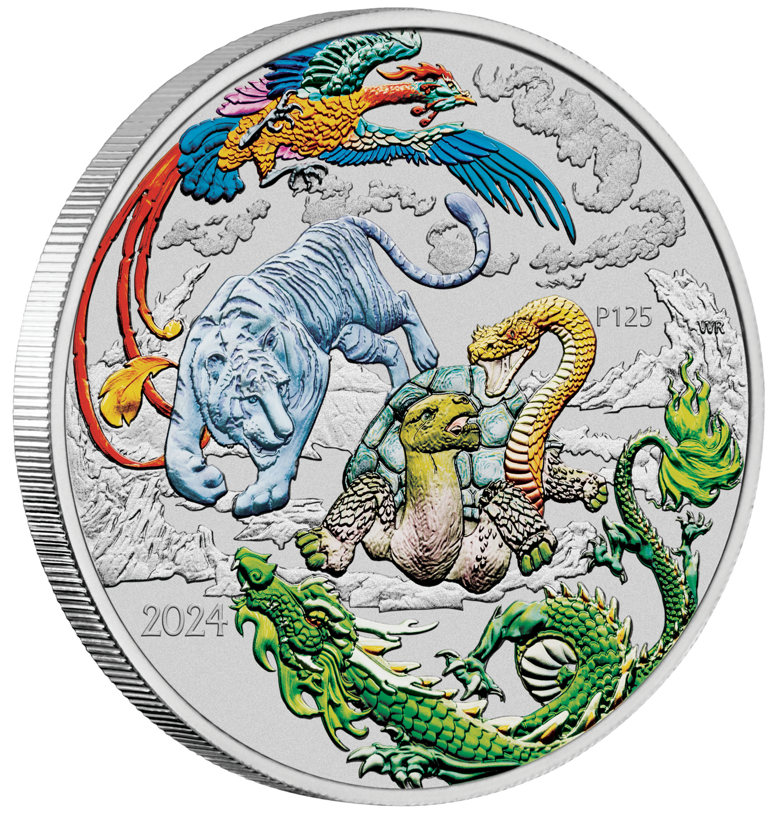 2024 Chinese Myths and Legends - Four Guardians 'Lan' 1 Oz Silver Coloured Coin in Card