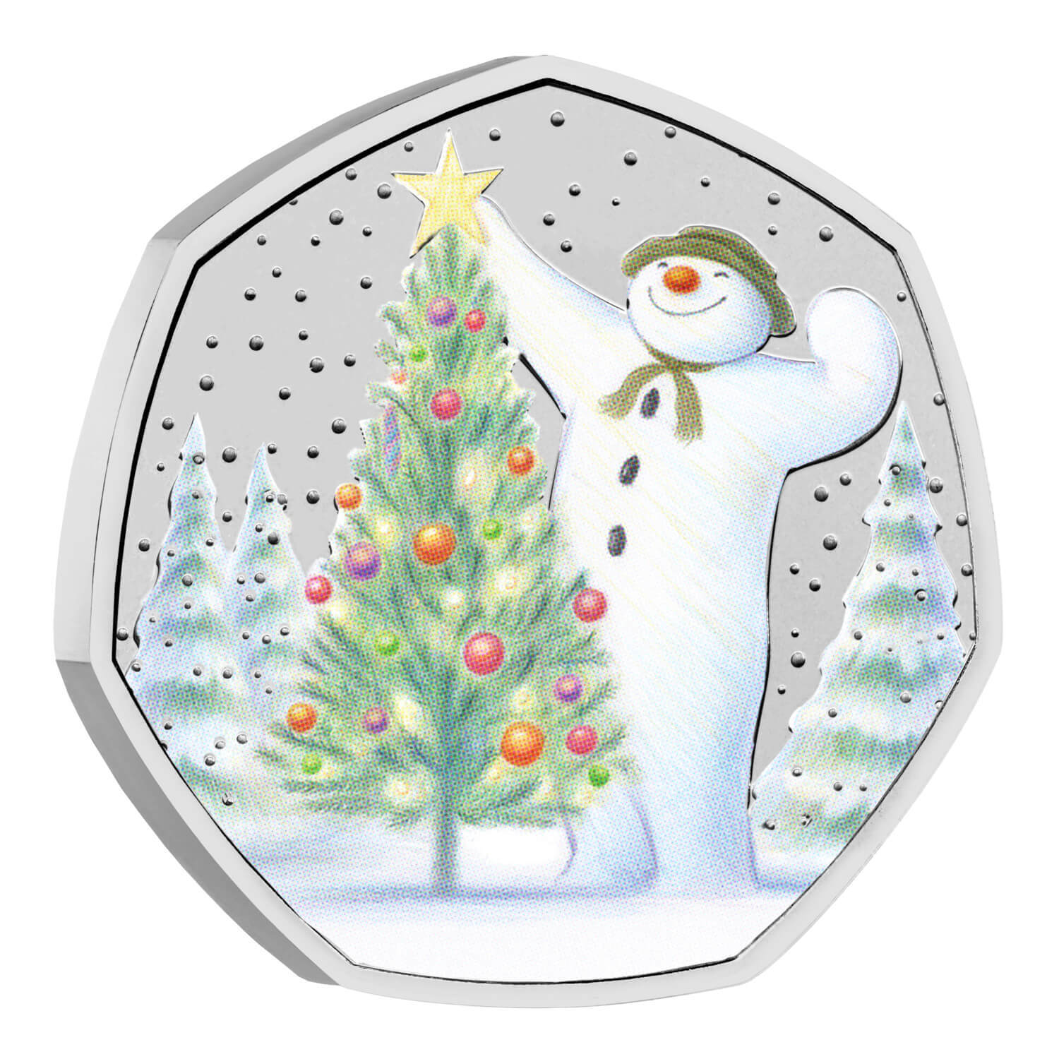 2024 50p The Snowman UK Coloured Brilliant Uncirculated Coin