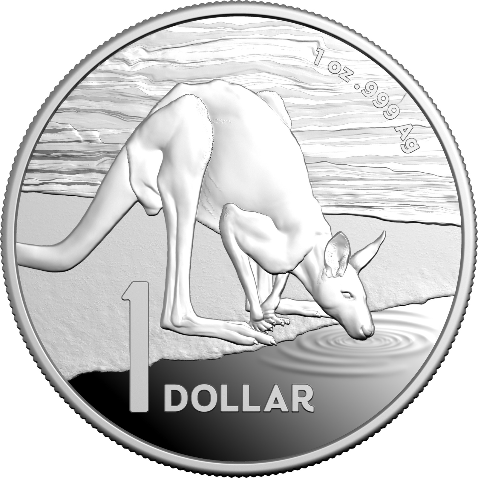 2024 $1 Desert Life - Kangaroo Series 1 Oz Fine Silver Proof Coin 