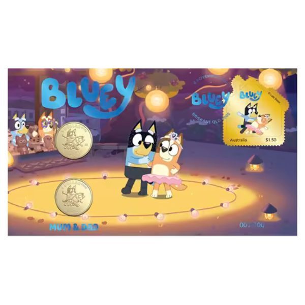 2024 Bluey Limited Edition 2-Coin and Minisheet Collection – Dad and Mum