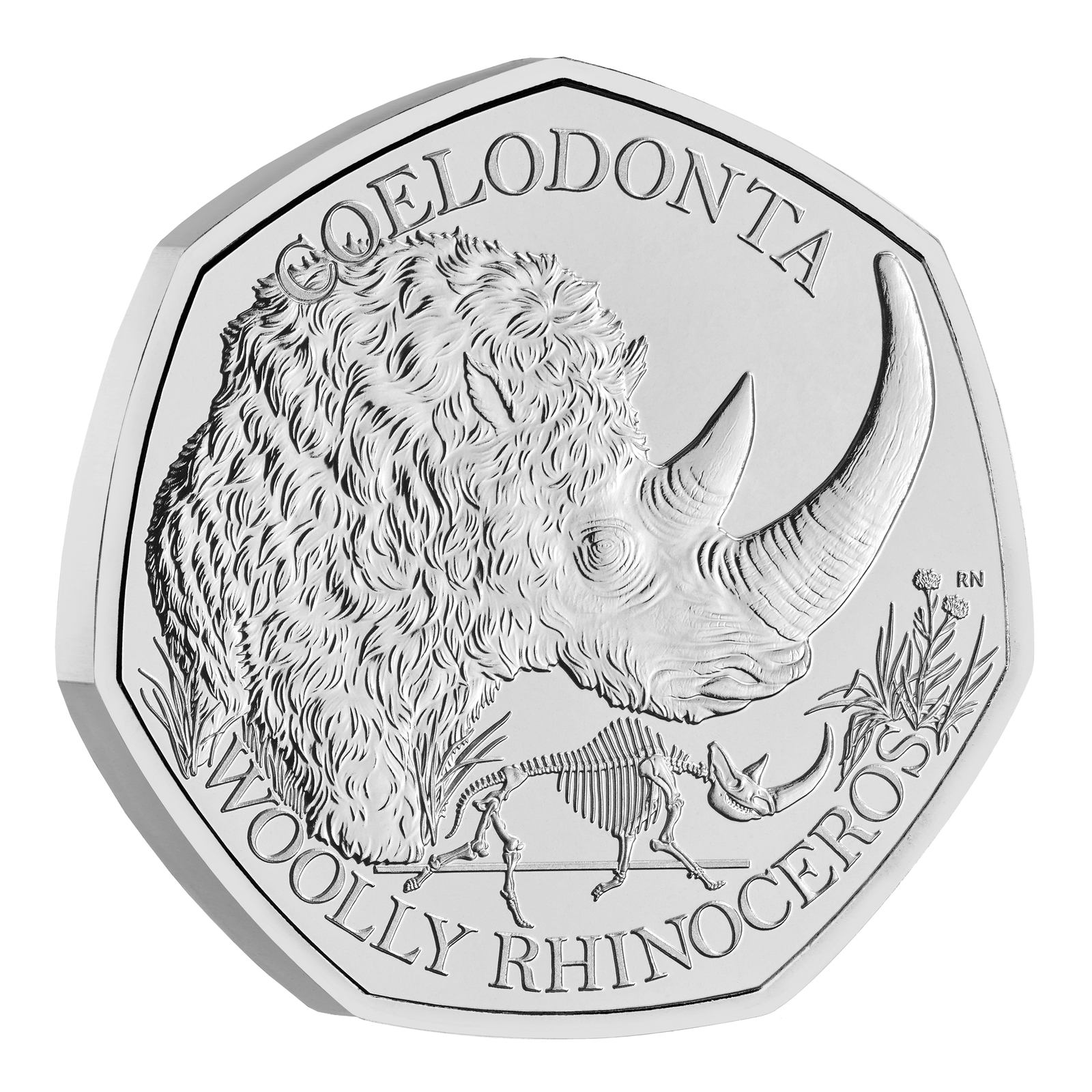 2024 50p Woolly Rhinoceros UK Brilliant Uncirculated Coin