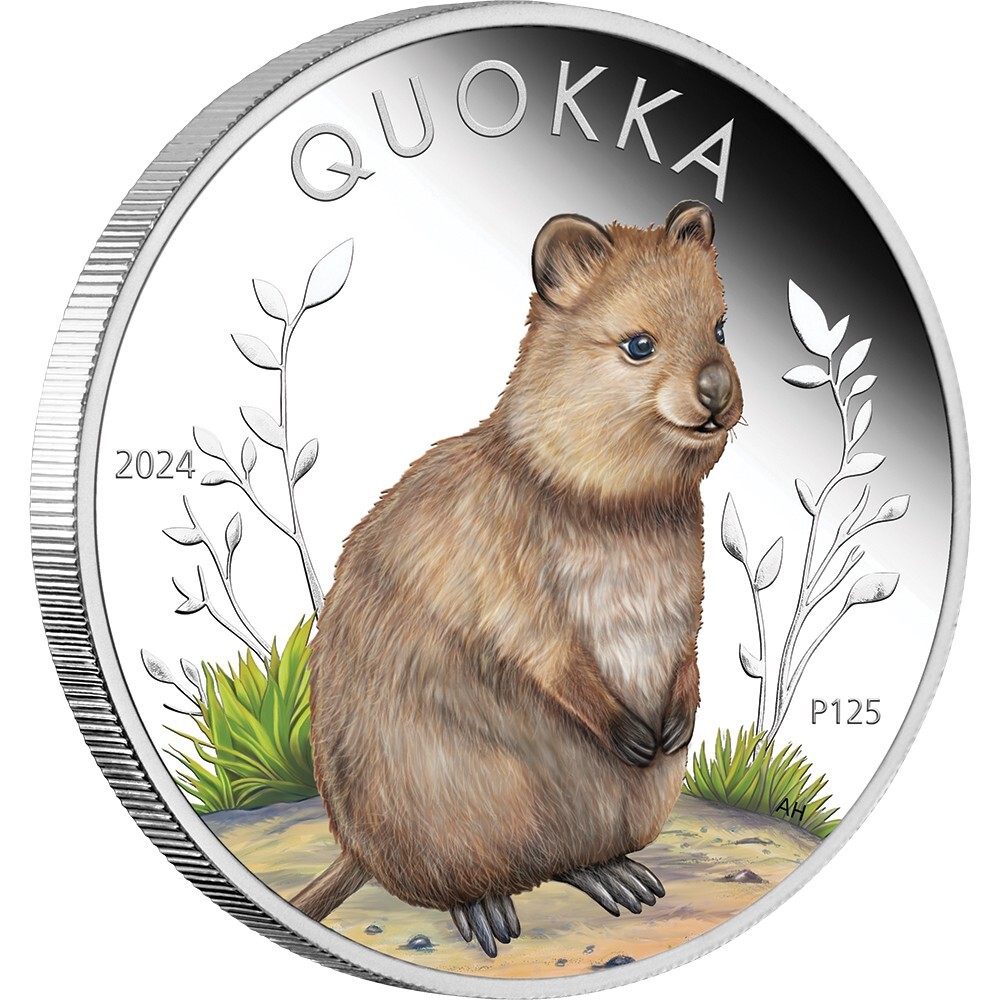 2024 Australian Quokka 1oz Silver Proof Coloured Coin