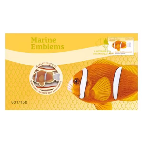 2024 Great Barrier Reef Anemonefish Marine Emblems Limited-Edition Medallion Cover Queensland 