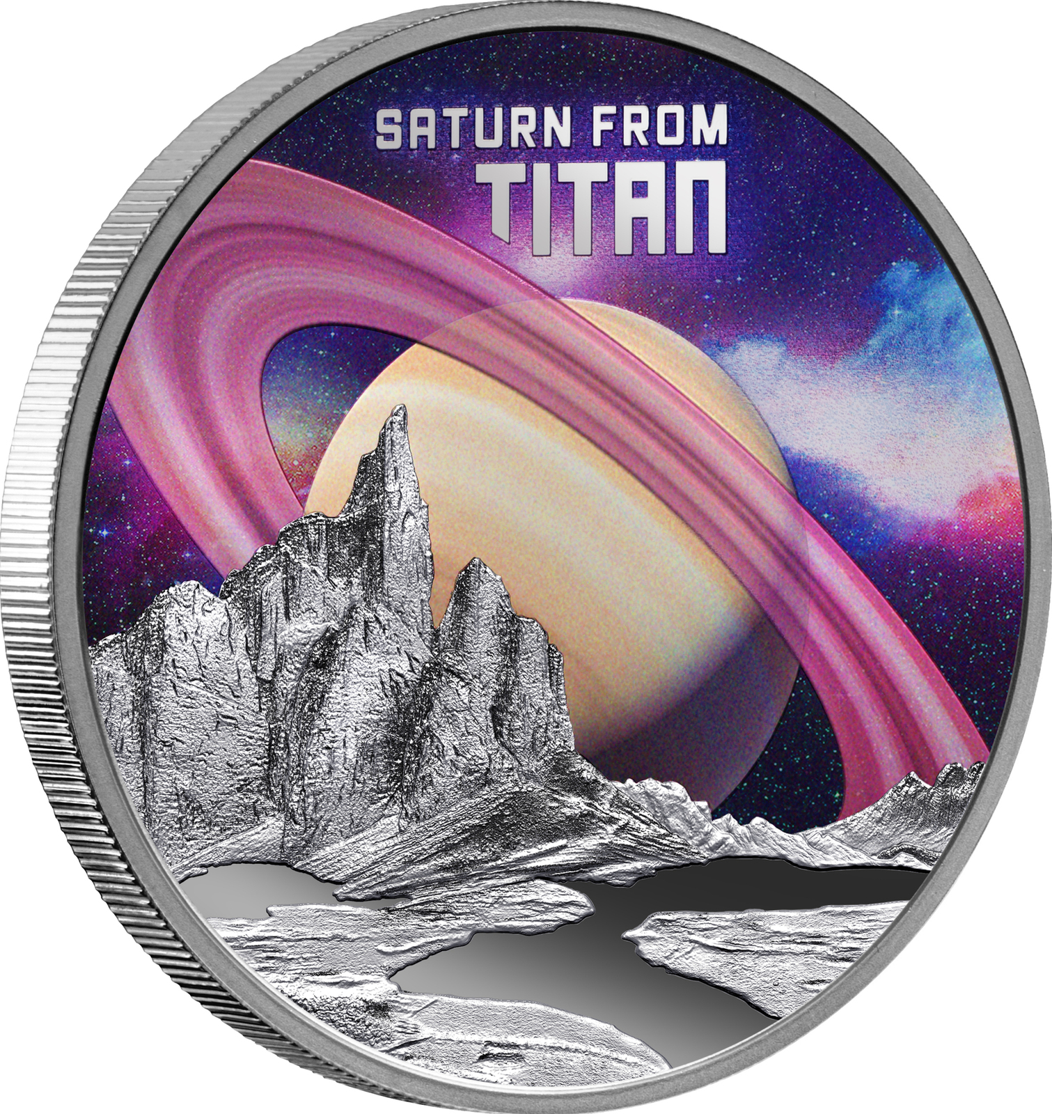 2025 $1 Saturn From Titan 1 Oz Silver Proof Coin