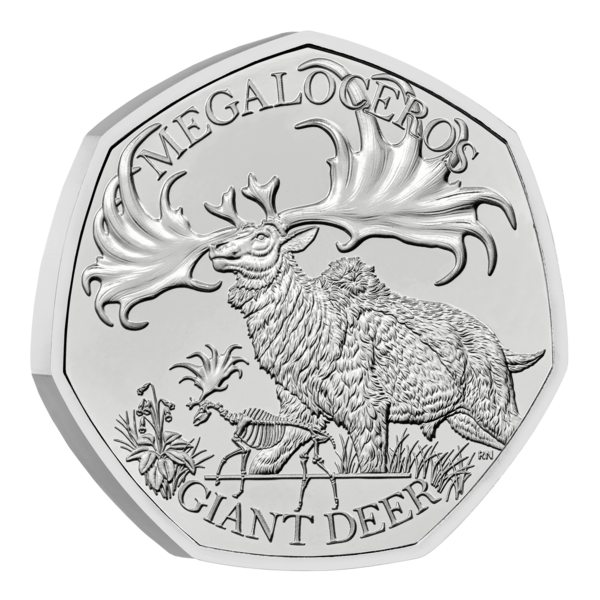 2024 50p Ice Age Giants - Giant Deer UK Brilliant Uncirculated Coin