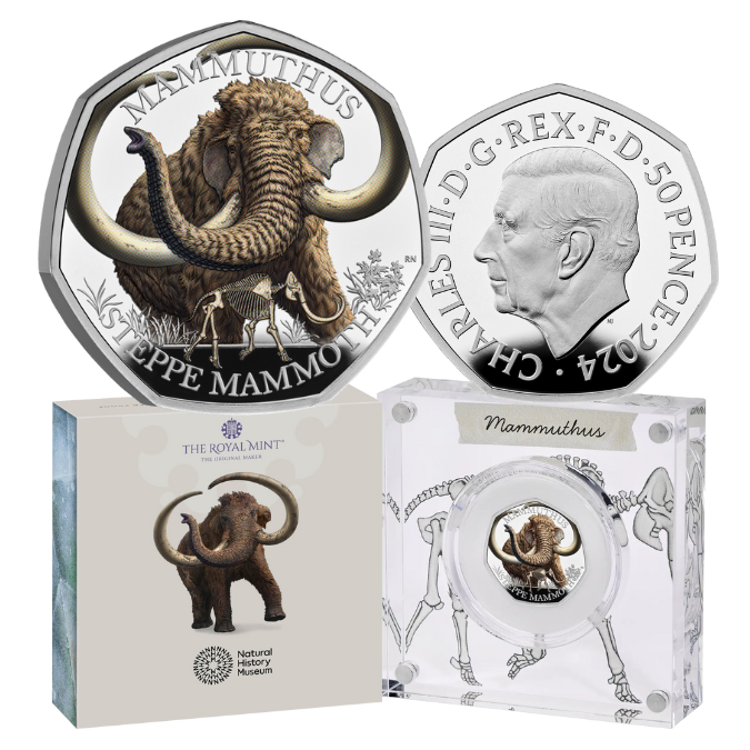 Complete 2024 50p Ice Giants - Coloured Silver Proof Coin COMBO