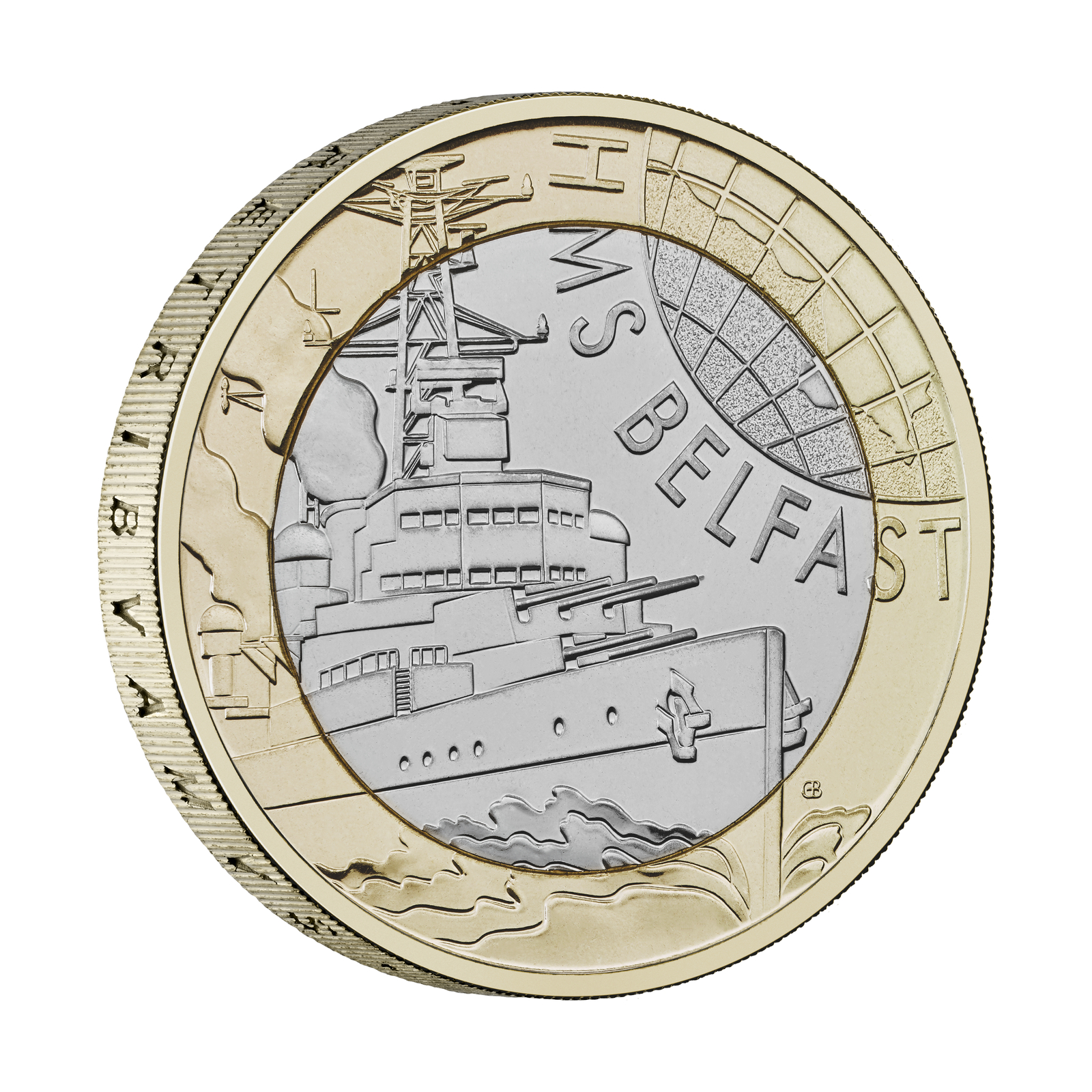 2025 £2 Iconic Navy Vessels - HMS Belfast Brilliant Uncirculated Coin