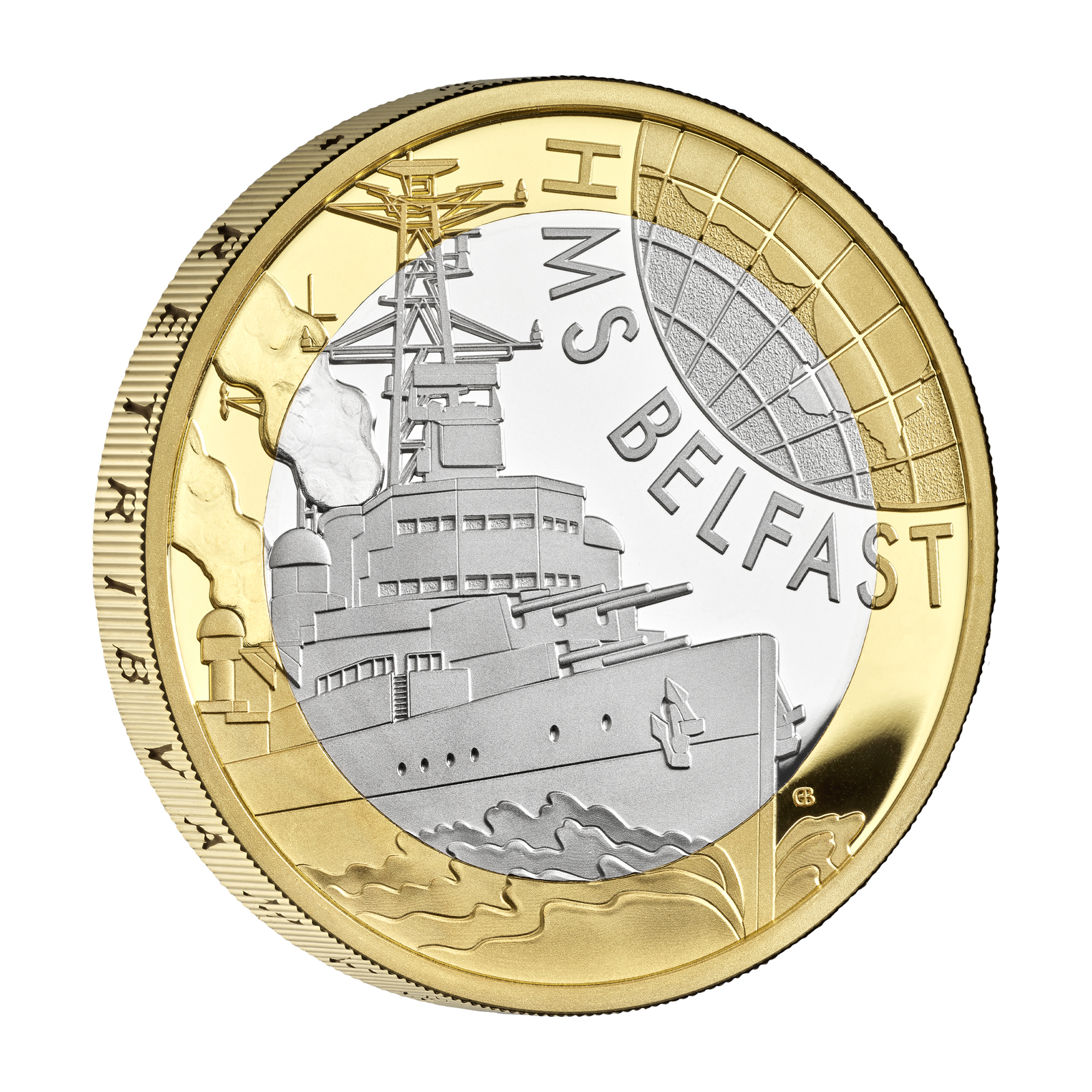 2025 £2 Iconic Navy Vessels - HMS Belfast Silver Proof Coin