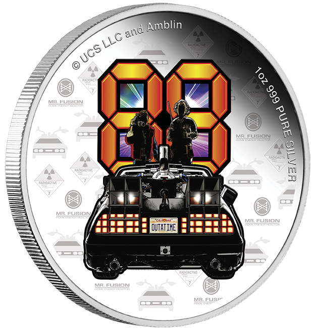  2025 $2 BACK TO THE FUTURE 40th Anniversary 1oz Silver Proof Coin