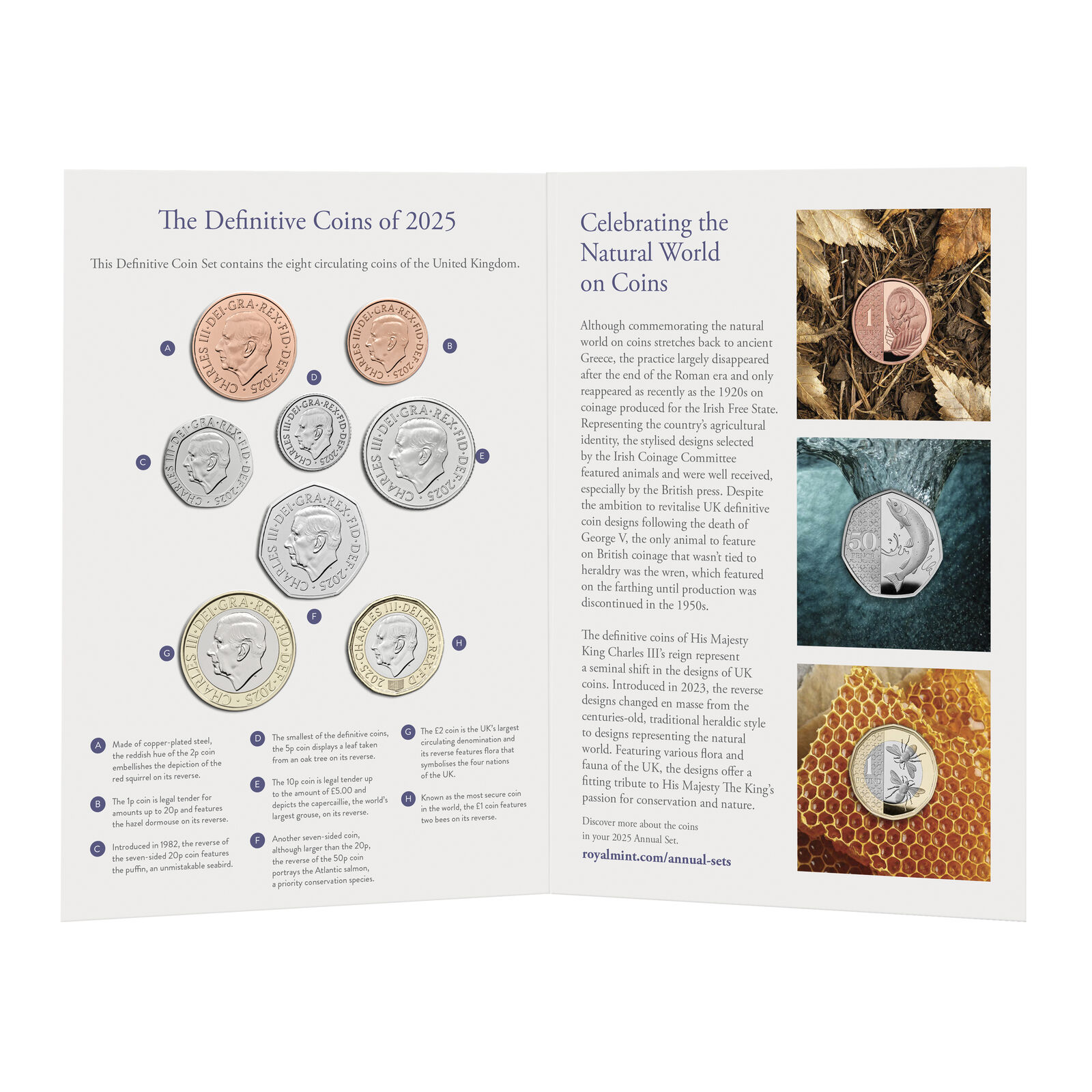 2025 The United Kingdom Brilliant Uncirculated Definitive Coin Set (8 Coins)