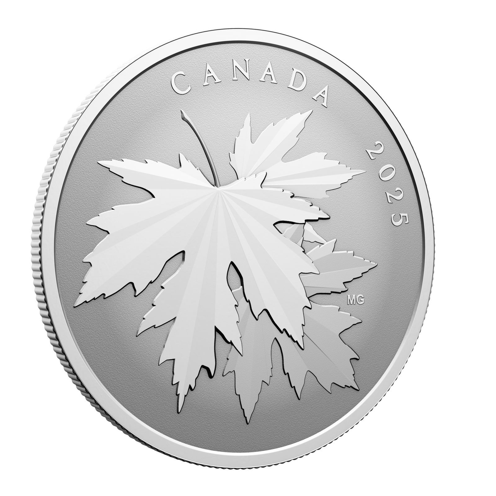 2025 Royal Canadian $10 Gleaming Maple Leaves Fine Silver Coin 