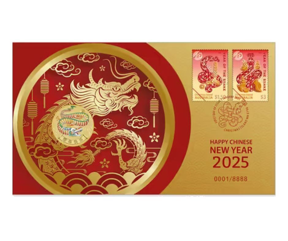 2024 Christmas Island Lunar New Year of the Dragon PNC