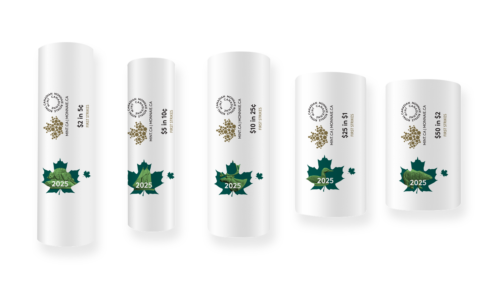 2025 Royal Canadian Mint First Strikes 6 Roll Denomination Set (Special Wrap)