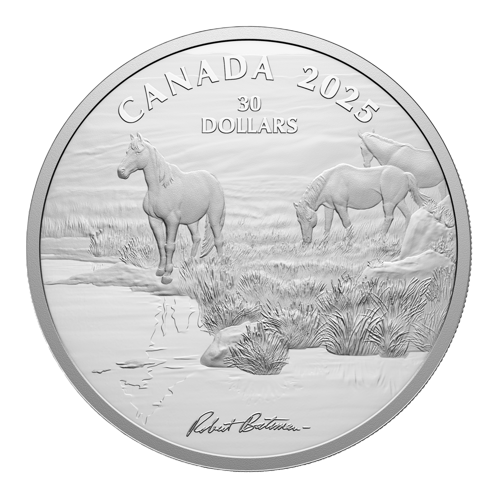 2025 Royal Canadian $30 Mustang Country by Robert Bateman Fine Silver Coin 