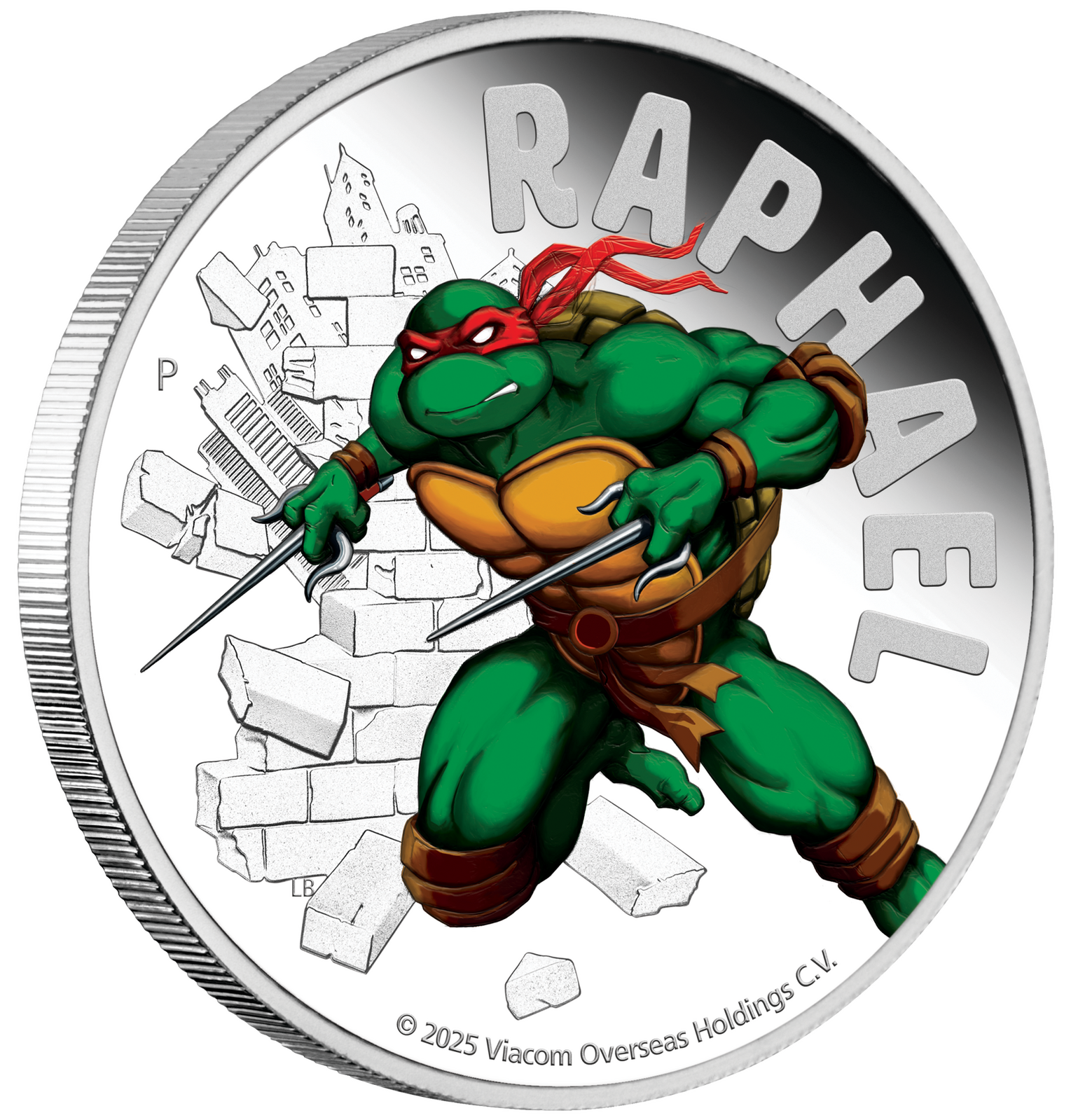  2025 $1 Teenage Mutant Ninja Turtles - Raphael 1 Oz Silver Proof Coloured Coin