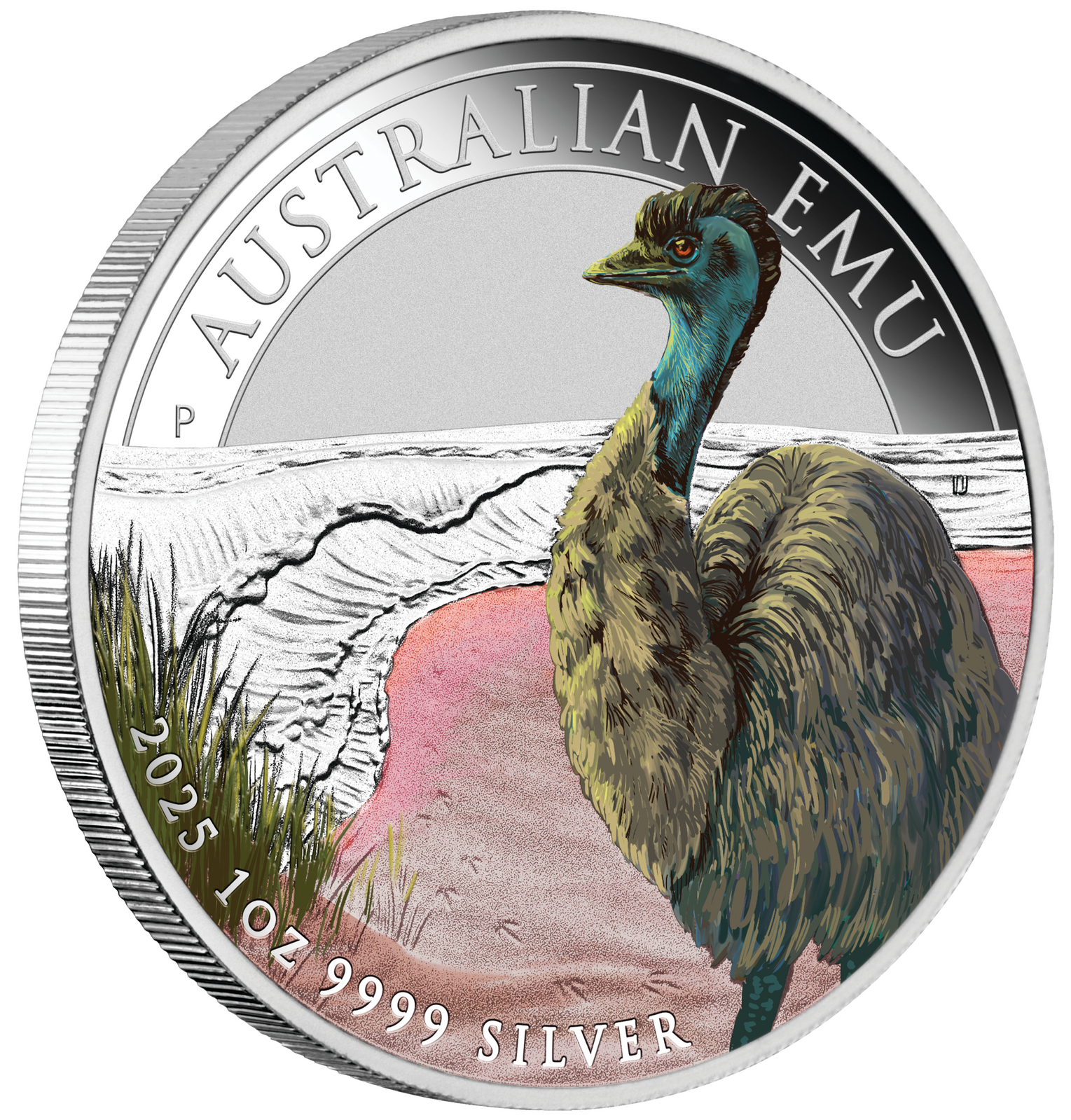 2025 Australian Emu 1 Oz Silver Coloured Coin