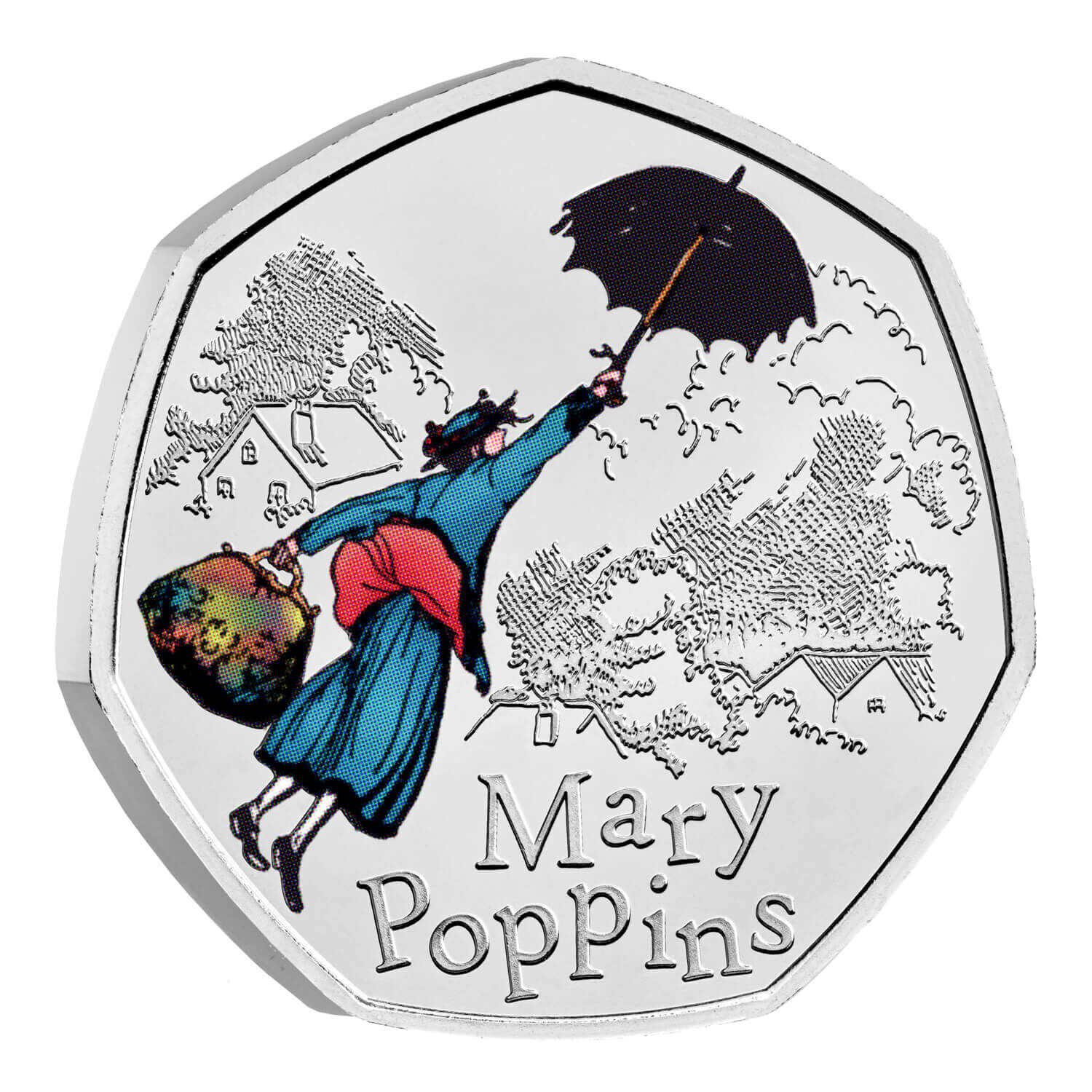 2025 50p Mary Poppins Brilliant Uncirculated Coloured Coin