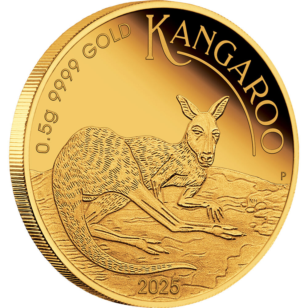 2025 Mini Roo 0.5g Gold Proof Coin in Card