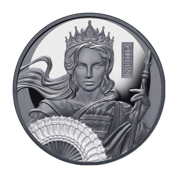 2025 $1 Chess Queen 1oz Silver Black Proof Coin