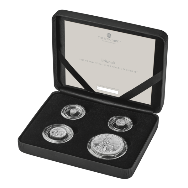 2025 Britannia Fractional Silver Reverse Frosted Four Coin Set 