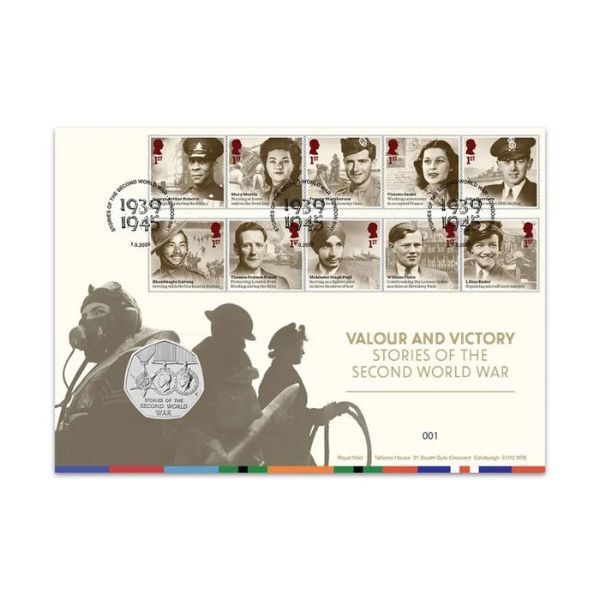 2025 50p Valour and Victory - Stories of The WWII Brilliant Uncirculated Coin Cover