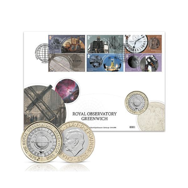 2025 £2 350 Years of the Royal Observatory - Greenwich  Brilliant Uncirculated Coin Cover