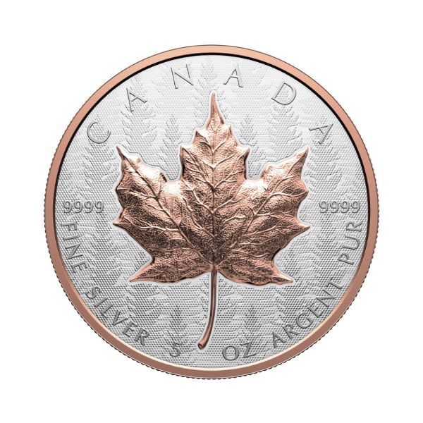 2025 $50 Silver Maple Leaf  (SML) 5oz Fine Silver Coin Ultra High Relief