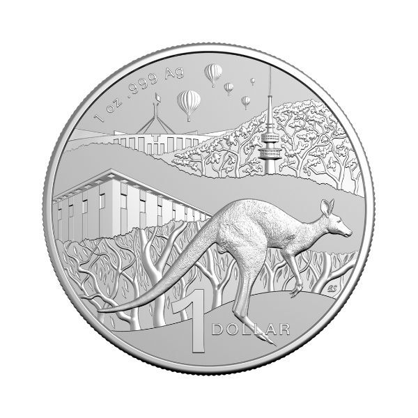 2025 $1 Bush Capital - Kangaroo Series 1 Oz Fine Silver Frosted Uncirculated Coin