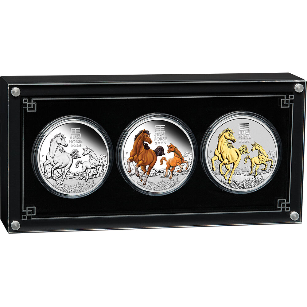 2026 Year of the Horse - Australian Lunar Series III 1 Oz Silver Trio