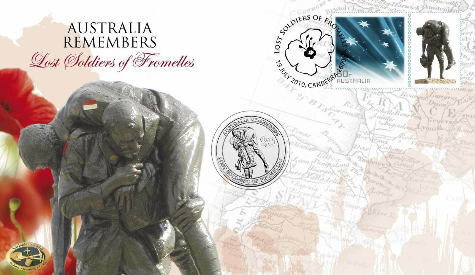 2010 20c Australia Remembers - Lost Soldiers of Fromelles PNC