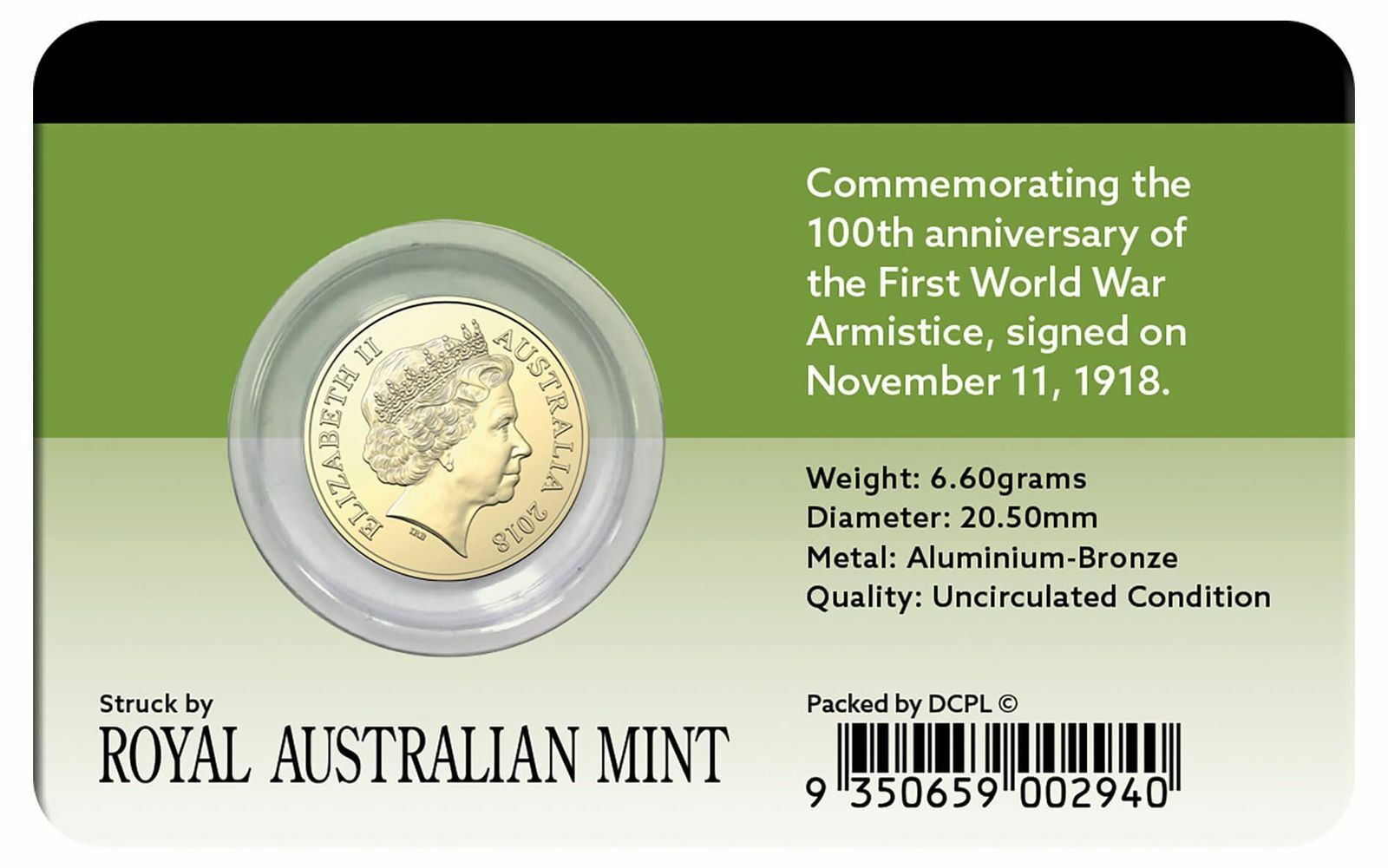 2001 20c Sir Donald Bradman Australian Sporting Legend Coin Pack