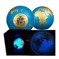 2023 $5 Blue Marble Endangered 3oz Silver Gilded Enamel Brilliant UNC